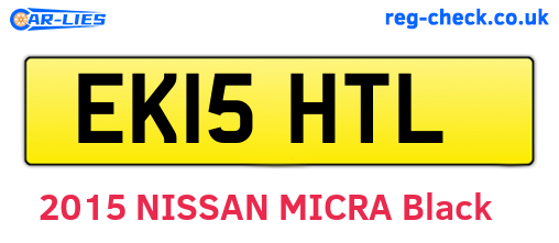 EK15HTL are the vehicle registration plates.