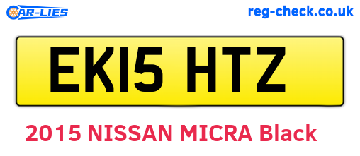 EK15HTZ are the vehicle registration plates.