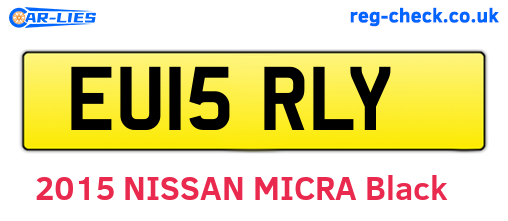 EU15RLY are the vehicle registration plates.