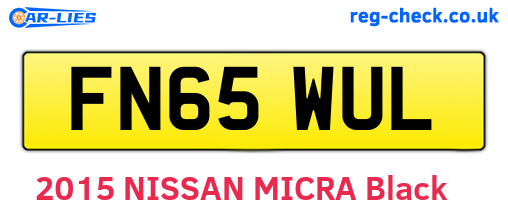 FN65WUL are the vehicle registration plates.
