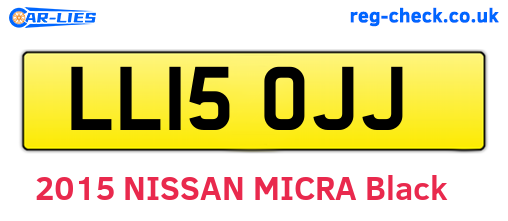 LL15OJJ are the vehicle registration plates.