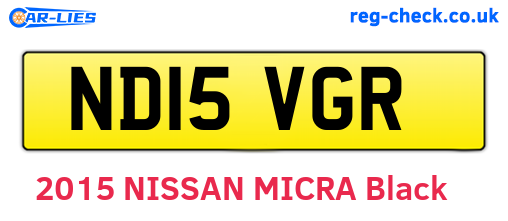 ND15VGR are the vehicle registration plates.