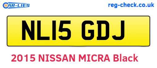 NL15GDJ are the vehicle registration plates.