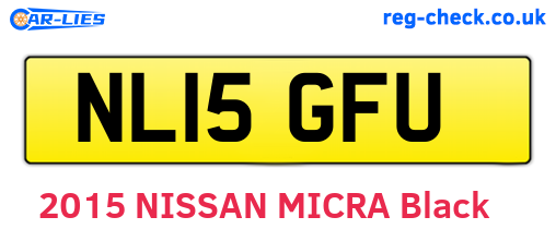 NL15GFU are the vehicle registration plates.