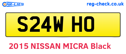 S24WHO are the vehicle registration plates.