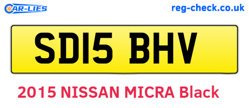 SD15BHV are the vehicle registration plates.