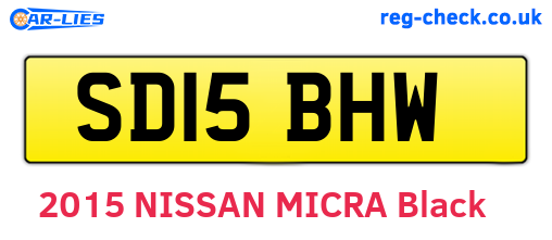 SD15BHW are the vehicle registration plates.