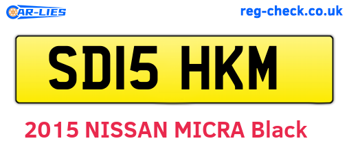 SD15HKM are the vehicle registration plates.