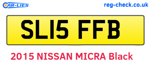 SL15FFB are the vehicle registration plates.