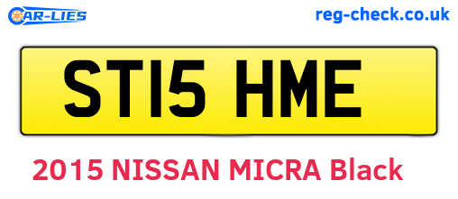ST15HME are the vehicle registration plates.