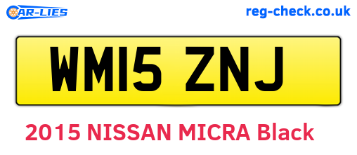 WM15ZNJ are the vehicle registration plates.