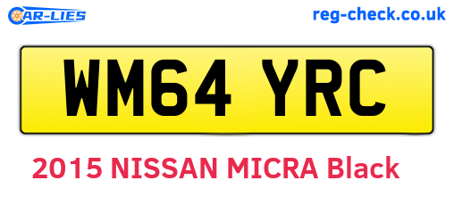 WM64YRC are the vehicle registration plates.