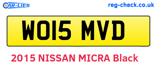 WO15MVD are the vehicle registration plates.