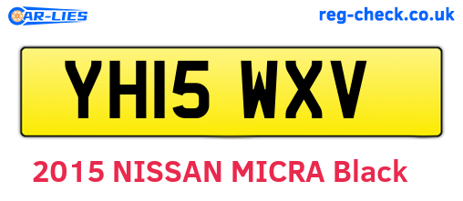 YH15WXV are the vehicle registration plates.