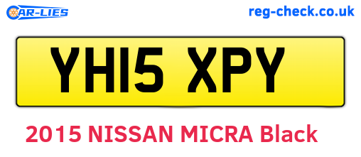 YH15XPY are the vehicle registration plates.