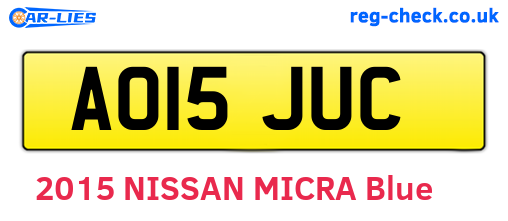 AO15JUC are the vehicle registration plates.