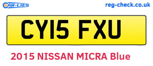 CY15FXU are the vehicle registration plates.