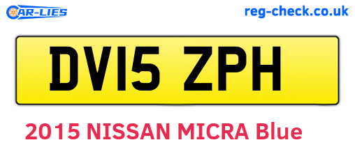 DV15ZPH are the vehicle registration plates.