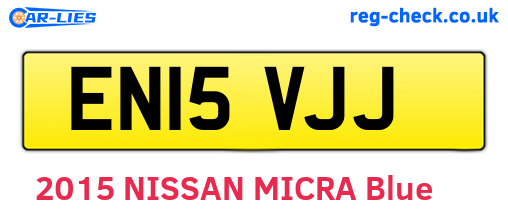 EN15VJJ are the vehicle registration plates.