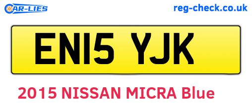 EN15YJK are the vehicle registration plates.