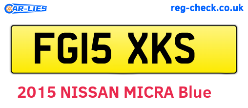 FG15XKS are the vehicle registration plates.