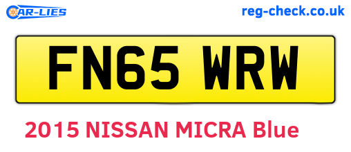 FN65WRW are the vehicle registration plates.