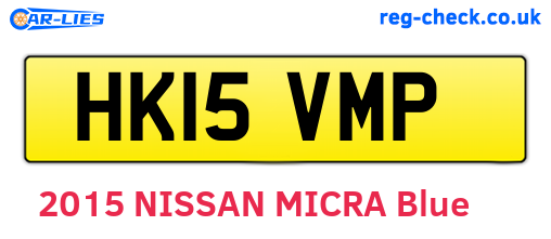 HK15VMP are the vehicle registration plates.