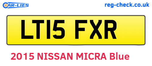 LT15FXR are the vehicle registration plates.