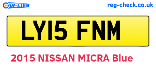 LY15FNM are the vehicle registration plates.