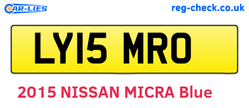 LY15MRO are the vehicle registration plates.