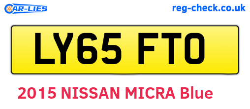 LY65FTO are the vehicle registration plates.