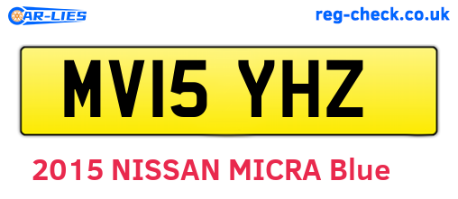 MV15YHZ are the vehicle registration plates.