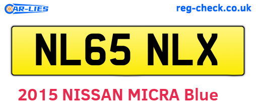 NL65NLX are the vehicle registration plates.