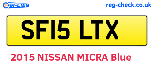 SF15LTX are the vehicle registration plates.