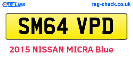 SM64VPD are the vehicle registration plates.
