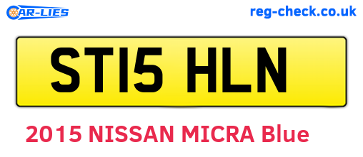 ST15HLN are the vehicle registration plates.