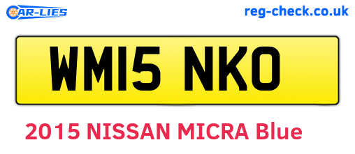 WM15NKO are the vehicle registration plates.