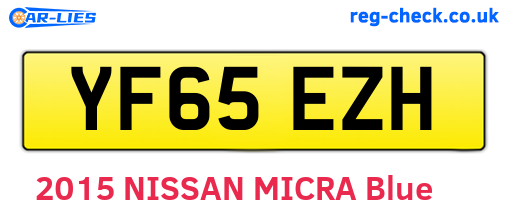 YF65EZH are the vehicle registration plates.