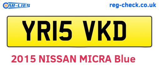 YR15VKD are the vehicle registration plates.