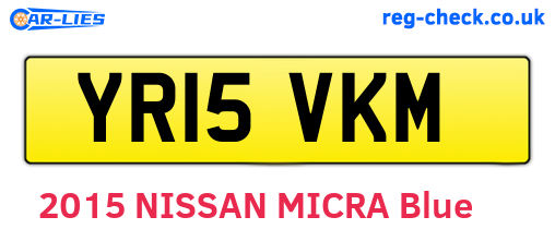 YR15VKM are the vehicle registration plates.