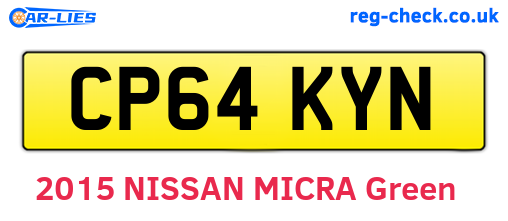 CP64KYN are the vehicle registration plates.
