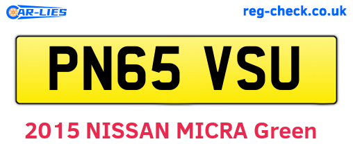 PN65VSU are the vehicle registration plates.