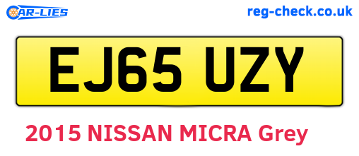 EJ65UZY are the vehicle registration plates.