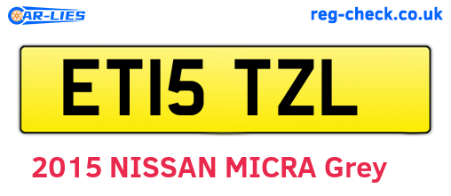 ET15TZL are the vehicle registration plates.