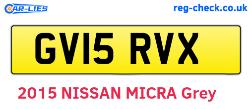 GV15RVX are the vehicle registration plates.