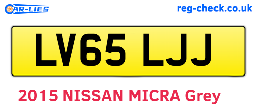 LV65LJJ are the vehicle registration plates.