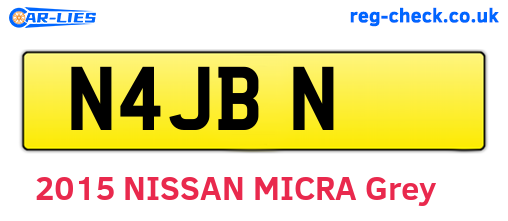 N4JBN are the vehicle registration plates.
