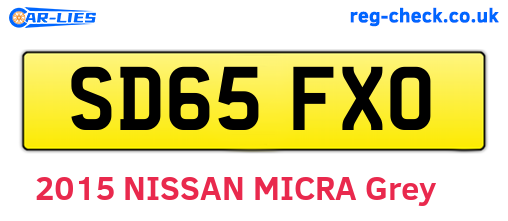 SD65FXO are the vehicle registration plates.