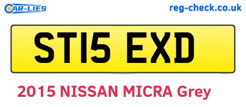 ST15EXD are the vehicle registration plates.