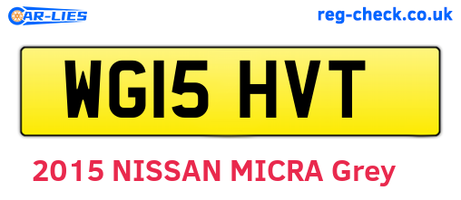 WG15HVT are the vehicle registration plates.